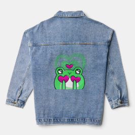 Kawaii-Frosch Jeansjacke