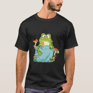 Kawaii Frosch mit Mushroom Pocket Cottailcore Toad T-Shirt