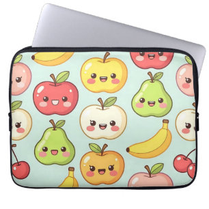 Kawaii-Frucht nahtloses Muster Süße Cartoon Laptopschutzhülle