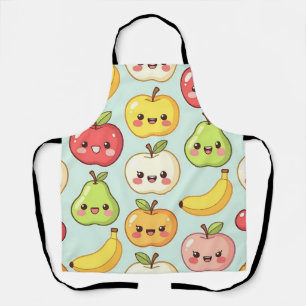 Kawaii-Frucht nahtloses Muster Süßes Cartoon Schürze