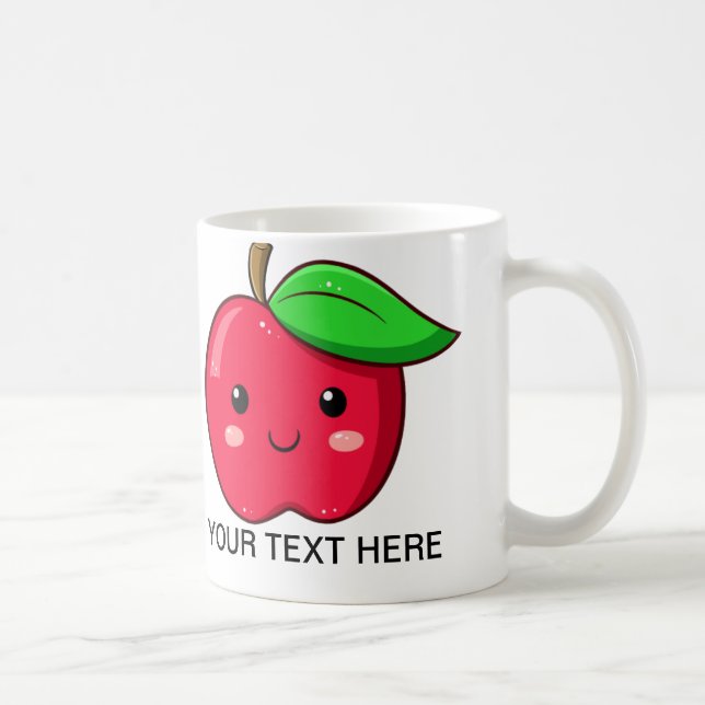 Kawaii Frucht-rote Apple-Tasse Kaffeetasse (Rechts)