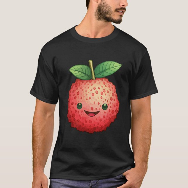 Kawaii Früchte Kawaii Litschi T-Shirt (Vorderseite)