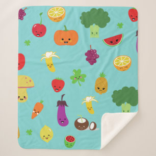 Kawaii Fruchtklee Kleeblatt niedlich vegan Sherpadecke