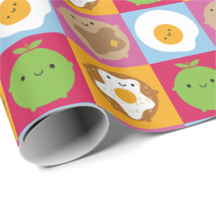 Kawaii Frühstück Geschenkpapier