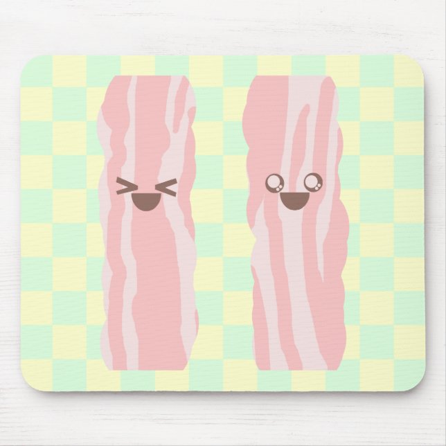 Kawaii Frühstücksspeck Mousepad (Vorne)