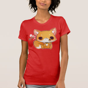 Kawaii Fuchs mit niedlicher Eiscreme T-Shirt