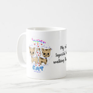 Kawaii Fun Cue Super Cat Tasse