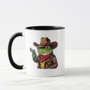 Kawaii Funny Cowboy Western Frog Lovers Tasse