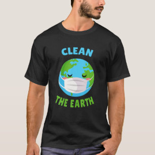 Kawaii Funny Mask Umweltschützer Clean Earth T-Shirt