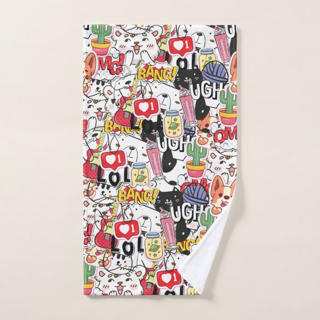 kawaii funny pet design - cute animal lover  handtuch (Handtuch)