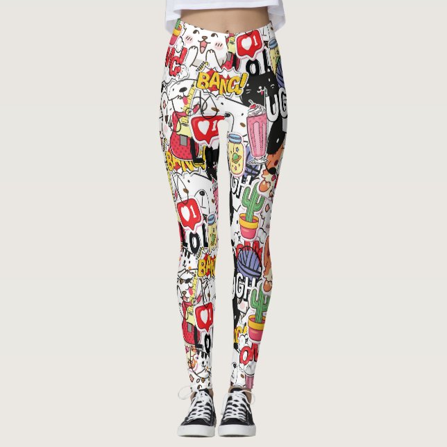 kawaii funny pet design - cute animal lover  leggings (Vorderseite)