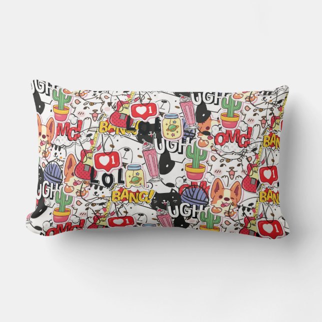 kawaii funny pet design - cute animal lover  lendenkissen (Vorderseite)