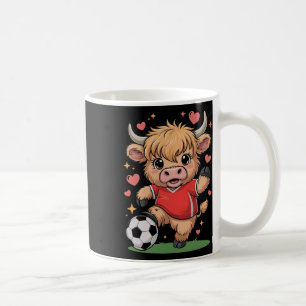 Kawaii Fußball Färse Nur Mädchen Das Ball Kühe Lie Kaffeetasse