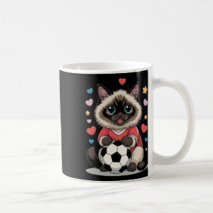 Kawaii Fußball Katze nur Mädchen das Birman liebt  Kaffeetasse