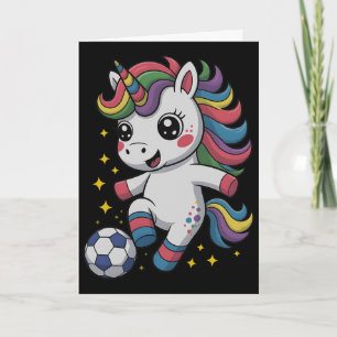 Kawaii Fußball Nur Mädchen, das Einhörner liebt, s Karte