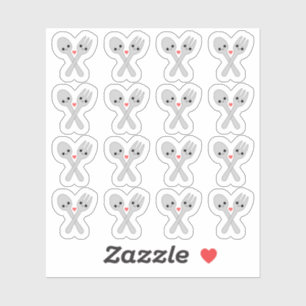 Kawaii-Gabel-Löffel-Mahlzeiten-Vorbereitungs-Bujo- Aufkleber