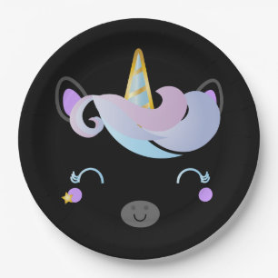 Kawaii Galaxy Einhorn BIRTHDAY PARTEIEN Papierplat Pappteller