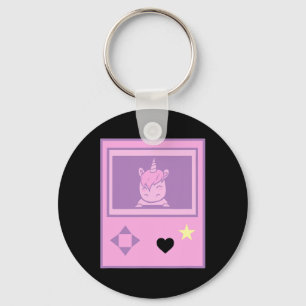Kawaii-Gamer-Unicorn-Pastell-Animegirl-Manga-Stil Schlüsselanhänger