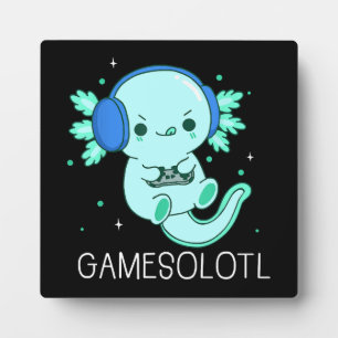 Kawaii Gamesolotl Axolotl Gamer Fotoplatte