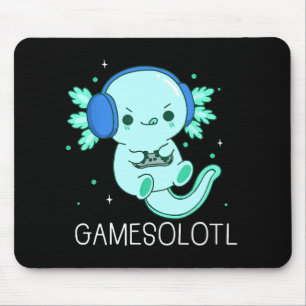 Kawaii Gamesolotl Axolotl Gamer Mousepad