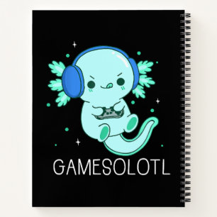 Kawaii Gamesolotl Axolotl Gamer Notizbuch