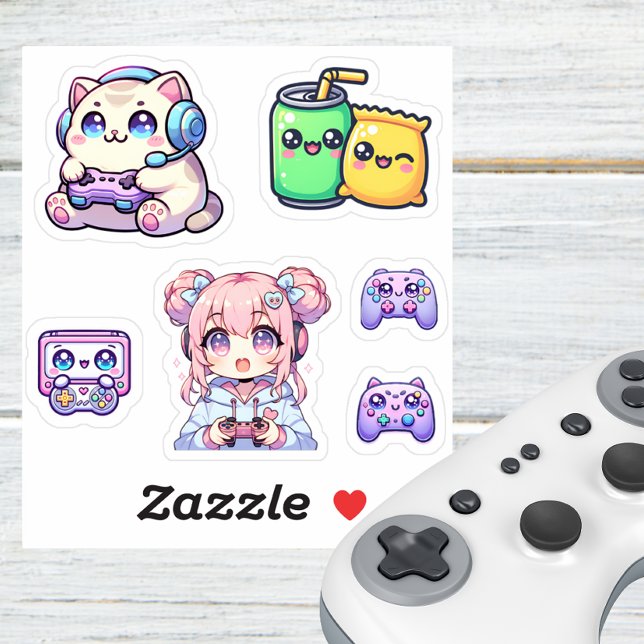 Kawaii Gaming Sticker Pack (Von Creator hochgeladen)