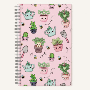 Kawaii Gartage House Pflanze Spiral Notebook Notizbuch