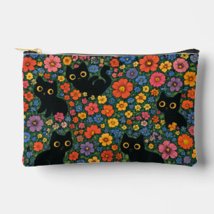 Kawaii-Gartenkunst Süßes schwarzes Katzen-Blumen Zubehörtasche
