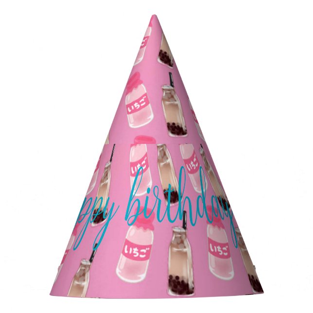 Kawaii-Geburtstag Partyhütchen (Vorderseite)