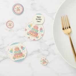 Kawaii Geburtstag - Süßer Kuchen und Cupcakes Konfetti