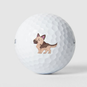 Kawaii German Shepherd Dog Golfball