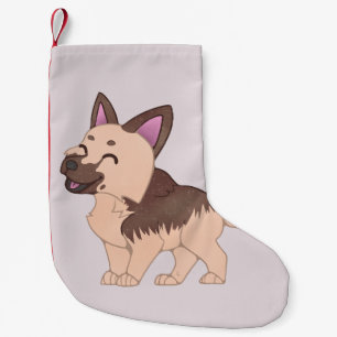 Kawaii German Shepherd Dog Kleiner Weihnachtsstrumpf