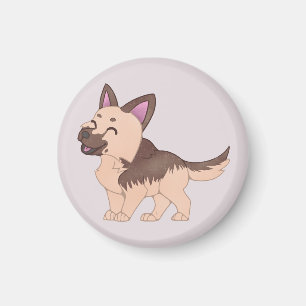Kawaii German Shepherd Dog Magnet