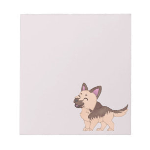 Kawaii German Shepherd Dog Notizblock