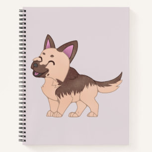 Kawaii German Shepherd Dog Notizbuch