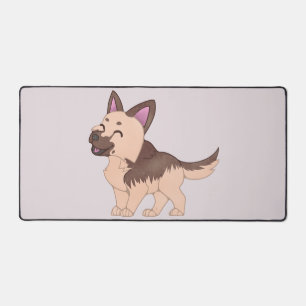Kawaii German Shepherd Dog Schreibtischunterlage