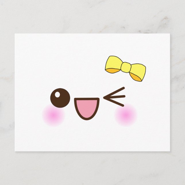 Kawaii Gesicht! Postkarte (Vorderseite)