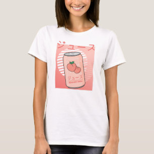 Kawaii-Getränk mit japanischer Pfirsichsaft-Ästhet T-Shirt