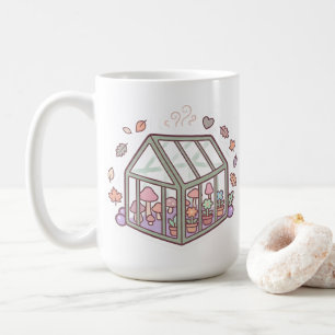 Kawaii-Gewächshaus-Pilz-Pixel-Tasse Kaffeetasse