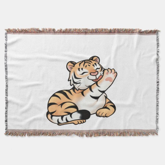 Kawaii-Gewebe-Decke mit kleinem Tiger Decke (Vorderseite)