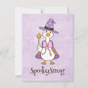 Kawaii Ghoose, niedliche, spukhafte Halloween Postkarte