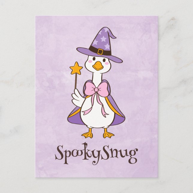 Kawaii Ghoose, niedliche, spukhafte Halloween Postkarte (Vorderseite)