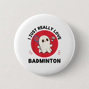 Kawaii Ghost Badminton Lover I gerade wirklich Lie Button