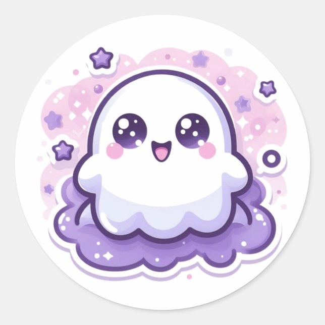 Kawaii Ghost Craft Sticker Niedlich Halloween Deko (Vorderseite)