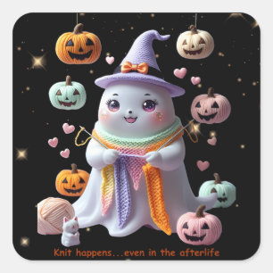*Kawaii Ghost Knitting Sticker - Niedliches Hallow