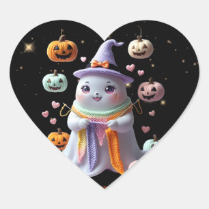 *Kawaii Ghost Knitting Sticker - Niedliches Hallow