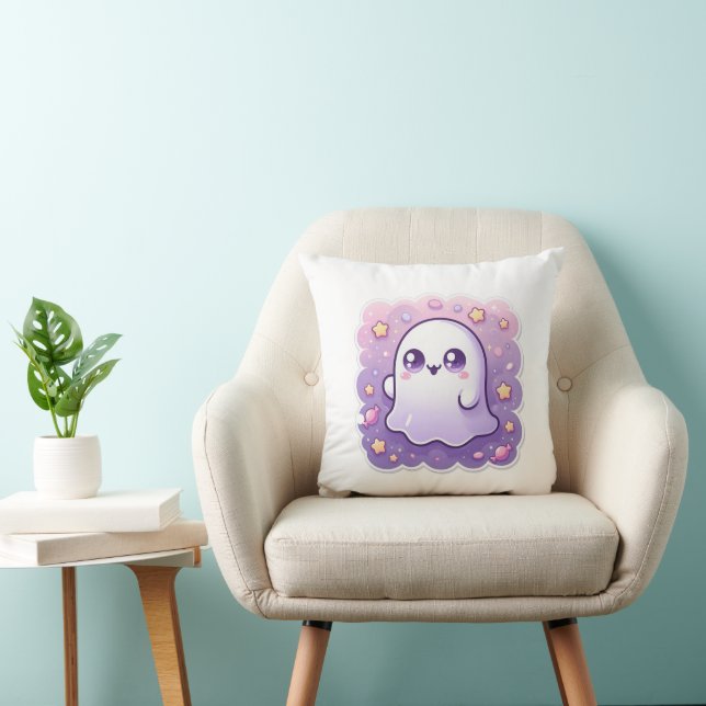 Kawaii Ghost Pillow Niedlich Pastel Halloween Cush Kissen (Stuhl )