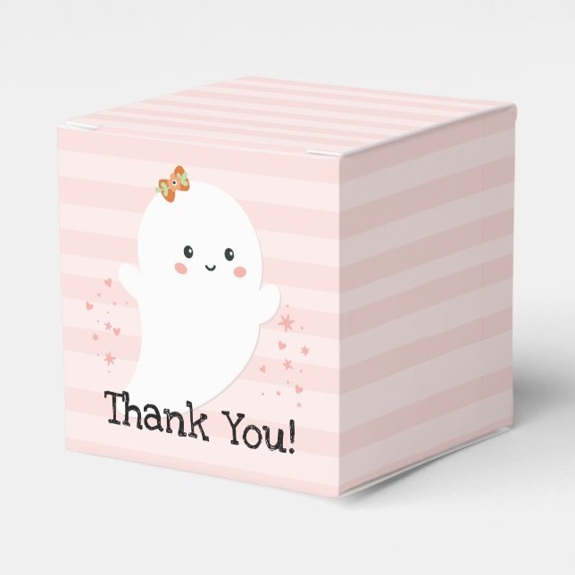 Kawaii Ghost Pink Halloween Geschenkschachtel (Vorderseite)