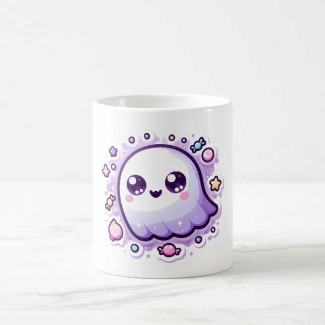 Kawaii Ghost Tasse Niedlich Pastell Halloween Kaff (Mittel)
