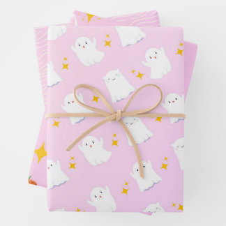 Kawaii ghost wrapping paper geschenkpapier set